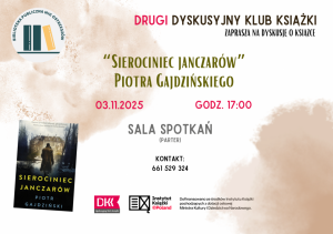 Drugi DYSKUSYJNY KLUB KSIĄŻKI