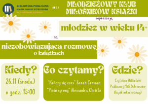 MŁODZIEŻOWY KLUB MIŁOŚNIKÓW KSIĄŻKI